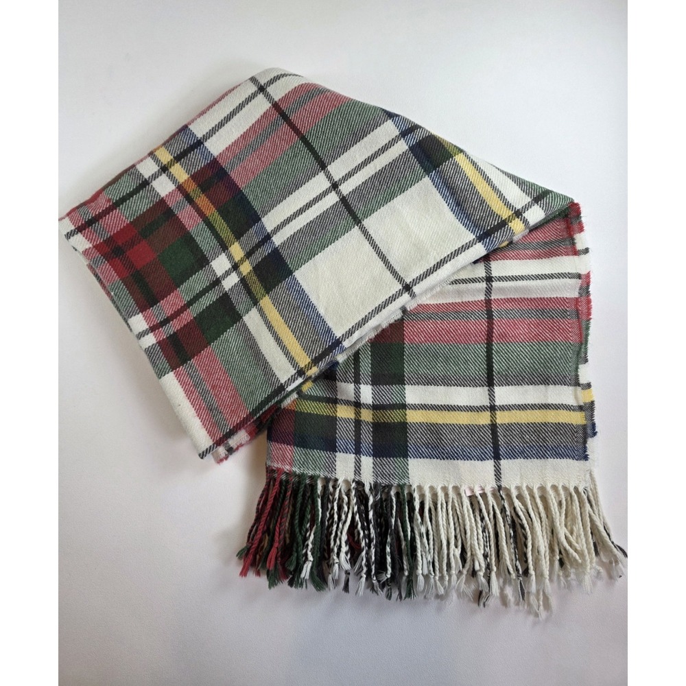 Pottery Barn Throw Blanket Tartan Denver Plaid 50"x60" Lightweight EUC